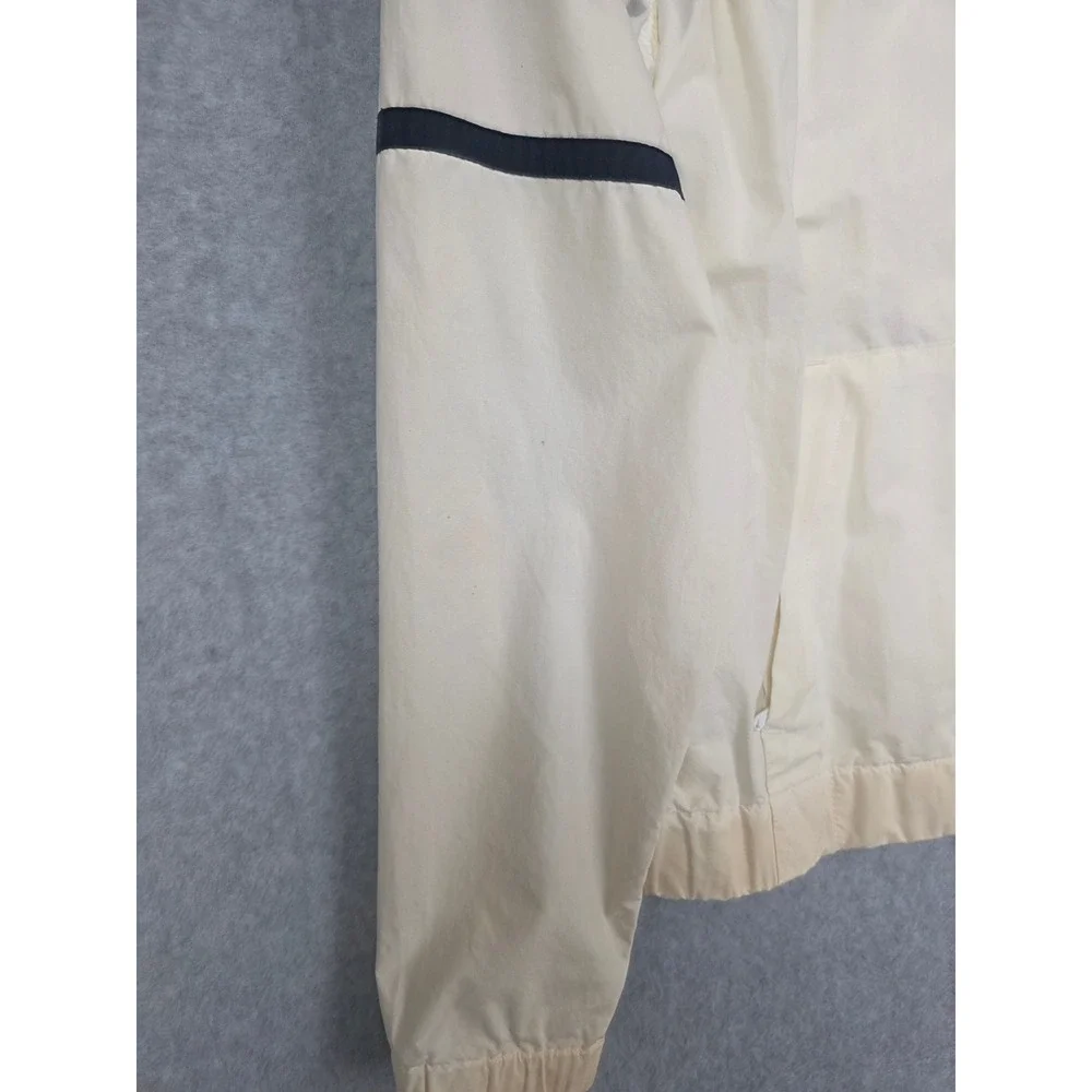 Vintage 90s Nautica Windbreaker Jacket Men's Large Cream Colorblock Retro Sporty